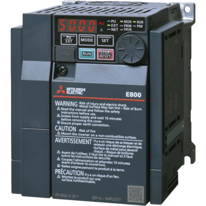 Преобразователь частоты MITSUBISHI ELECTRIC FREQROL FR-E800 38 А 7 мм FR-E840-22K